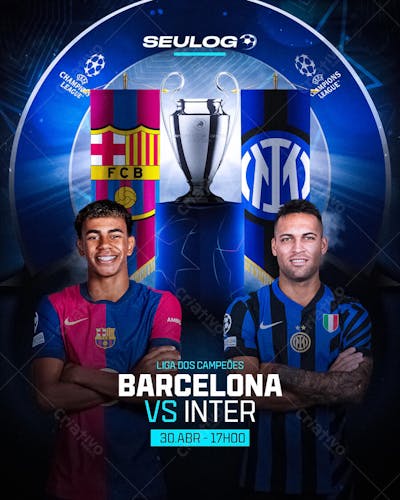 CHAMPIONS BARCELONA X INTER PORTAL AZUL FEED