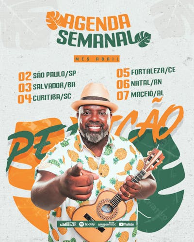 AGENDA SEMANAL - CANTOR PÉRICLES