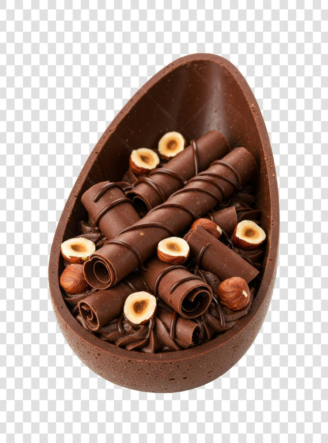 Banner Páscoa Ovo de Chocolate PNG com fundo transparente