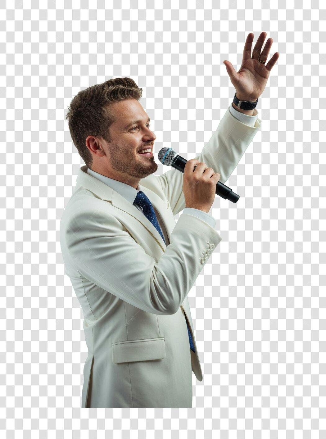 Imagem PNG homem palestrante fundo transparente