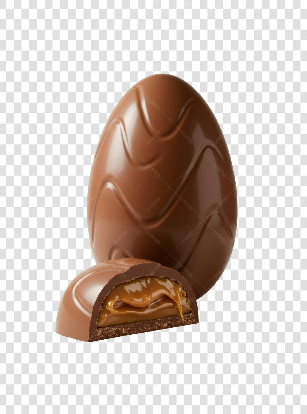 PNG Ovo de Páscoa Chocolate com Doce de Leite com fundo transparente
