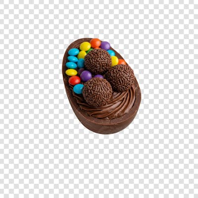 Ovo de Colher Páscoa Chocolate Doce Confeitaria encomenda composição PNG (73)