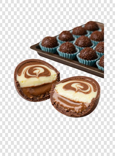 Ovo de Colher Páscoa Chocolate Doce Confeitaria encomenda composição PNG (53)