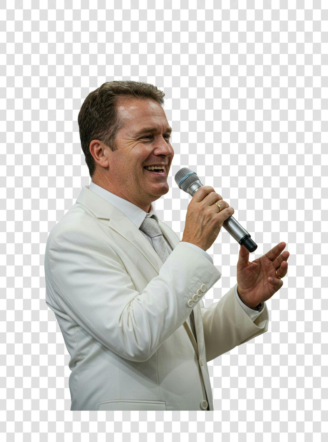 Imagem PNG de palestrante homem branco com fundo transparente