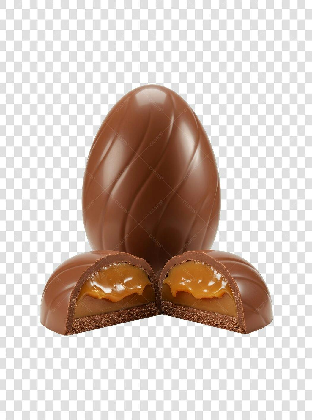 Banner Páscoa Ovos de Chocolate PNG com fundo transparente