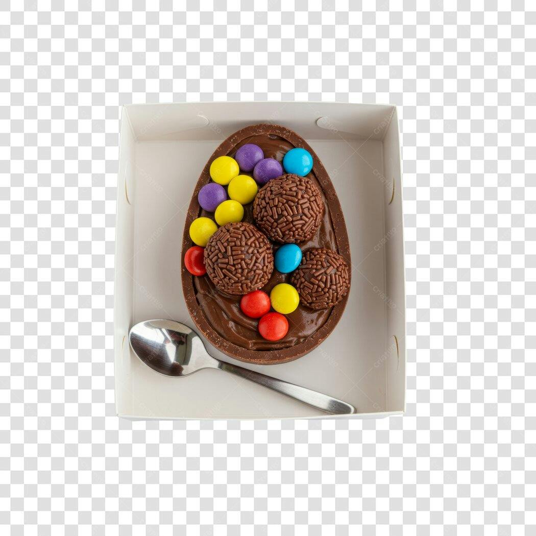 Post Instagram Páscoa Ovo de Chocolate PNG com fundo transparente