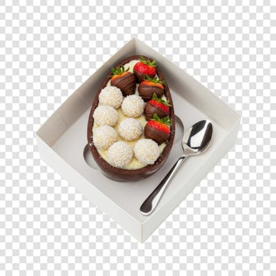 Ovo de Colher Páscoa Chocolate Doce Confeitaria encomenda composição PNG (87)