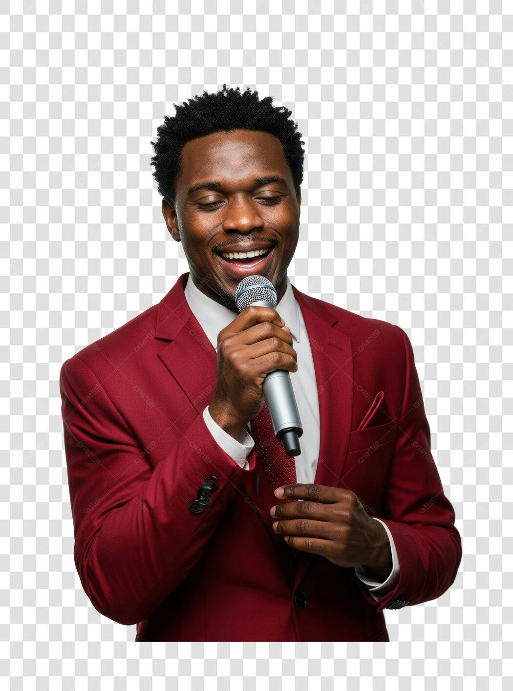 Imagem PNG Cantor Afrodescendente com Fundo Transparente