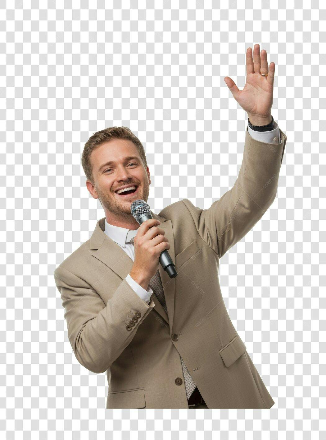 Banner palestrante PNG com fundo transparente