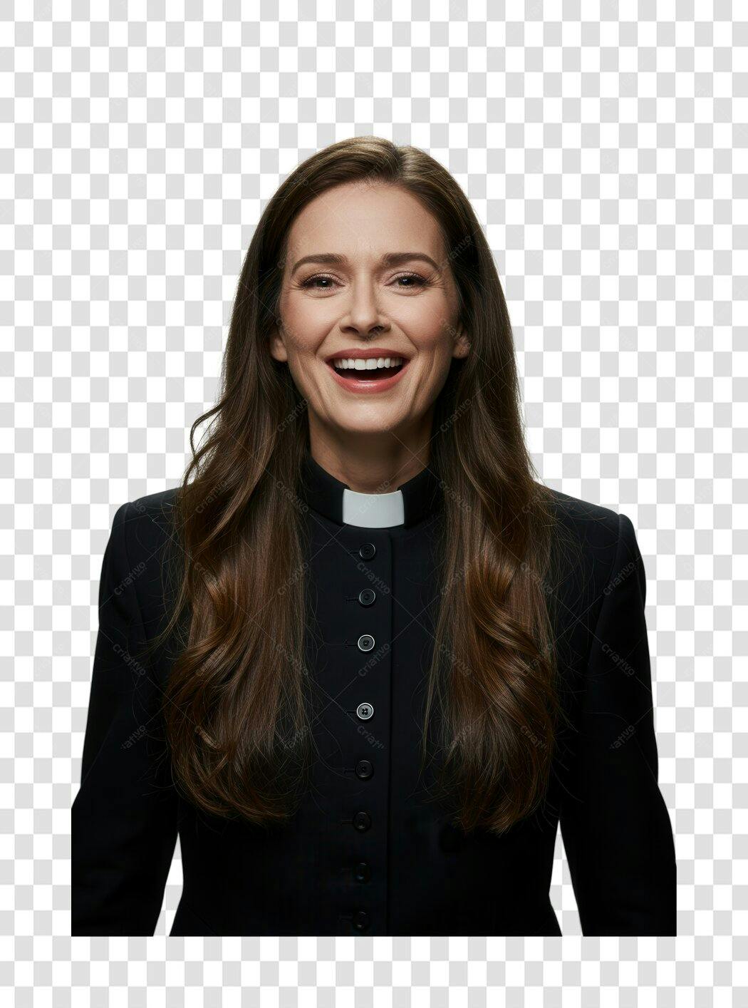 Imagem PNG com fundo transparente pastora sorrindo
