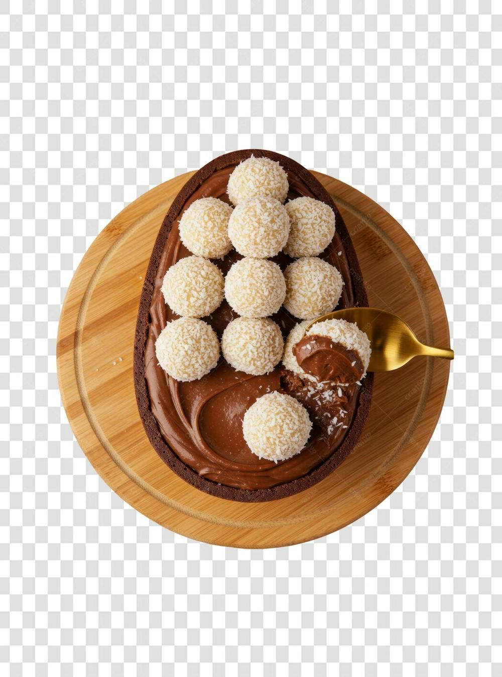 Ovo de Colher Páscoa Chocolate Doce Confeitaria encomenda composição PNG (63)