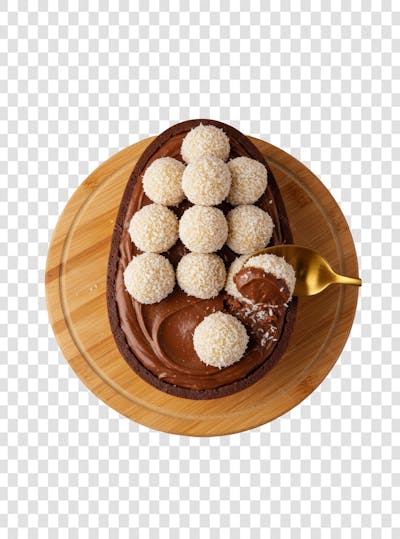 Ovo de Colher Páscoa Chocolate Doce Confeitaria encomenda composição PNG (63)