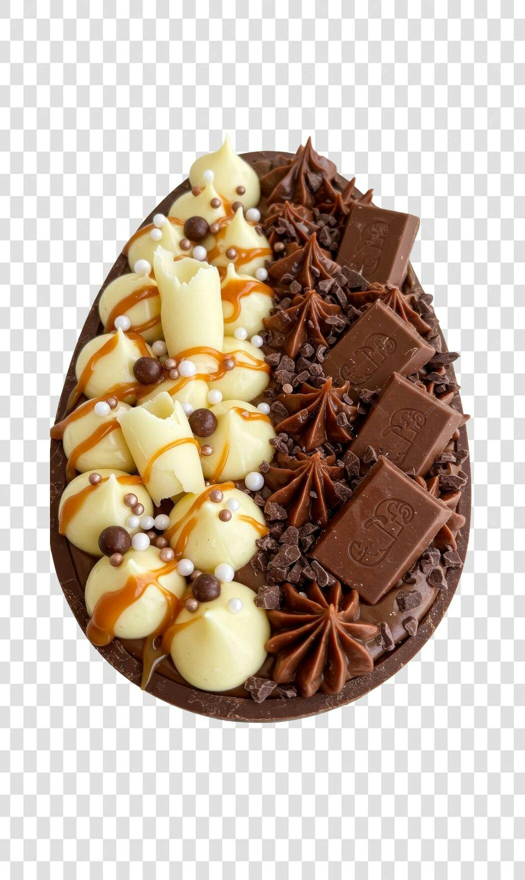 Banner Páscoa Ovo de Chocolate PNG com fundo transparente