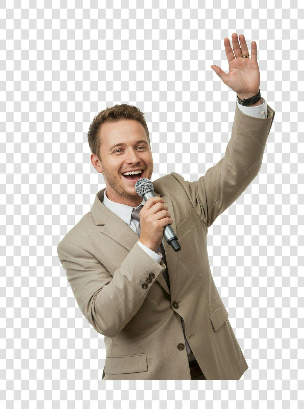 Imagem PNG homem palestrante fundo transparente