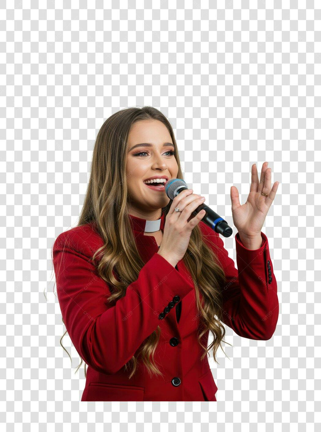 Imagem PNG cantora com fundo transparente