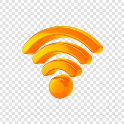 ICON WIFI 3D LARANJA