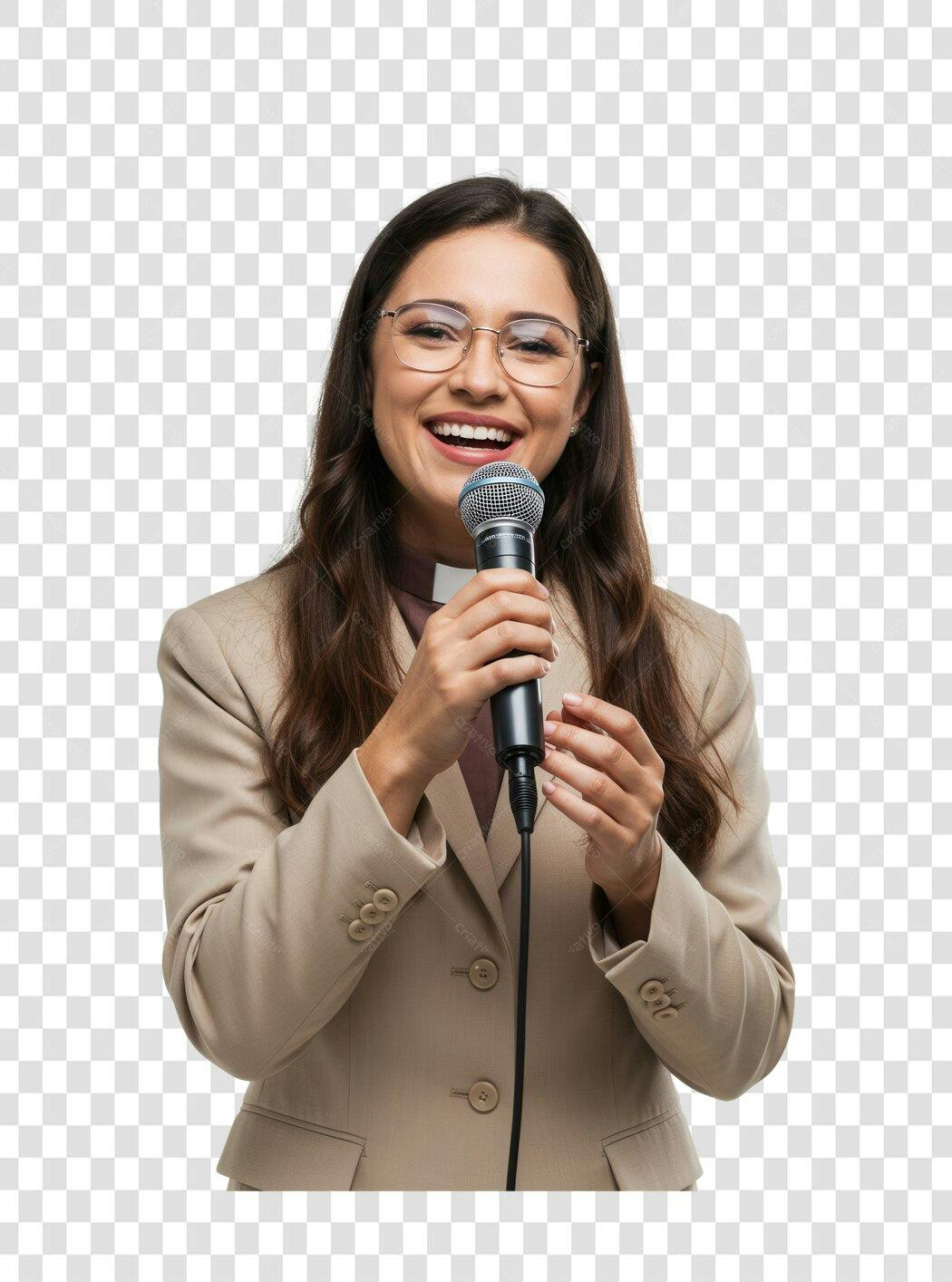 Imagem PNG com fundo transparente Mulher palestrante