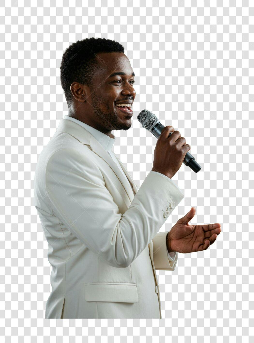Imagem PNG homem palestrante com fundo transparente