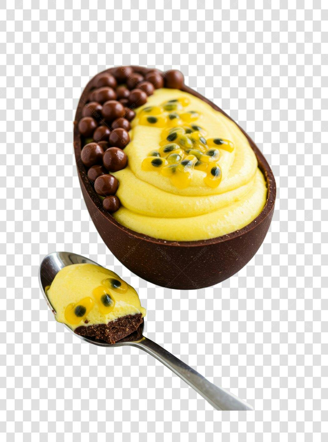 Imagem PNG Ovo de Páscoa Recheado com Mousse Maracuja com fundo transparente