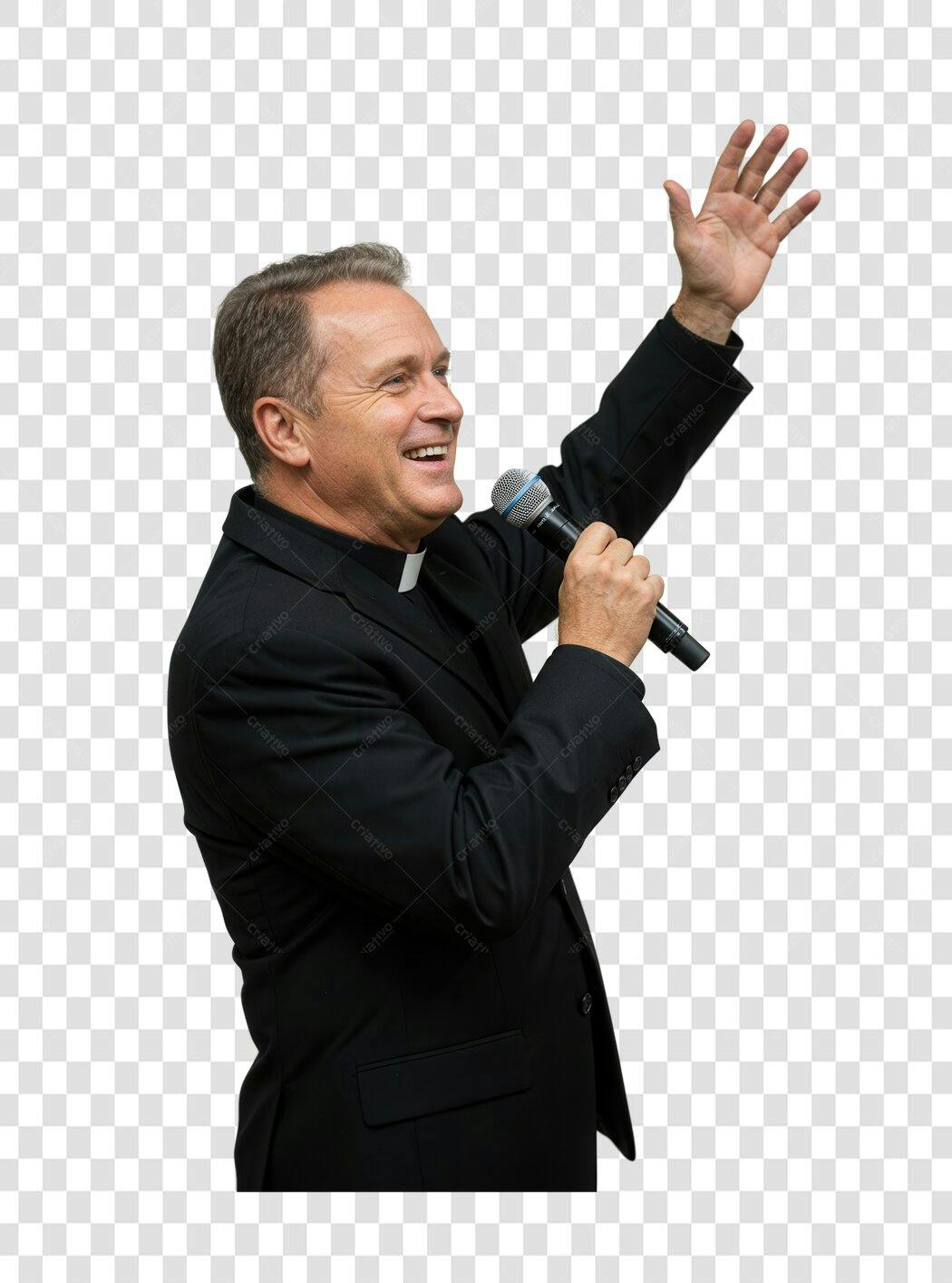 Imagem PNG com fundo transparente de homem palestrando