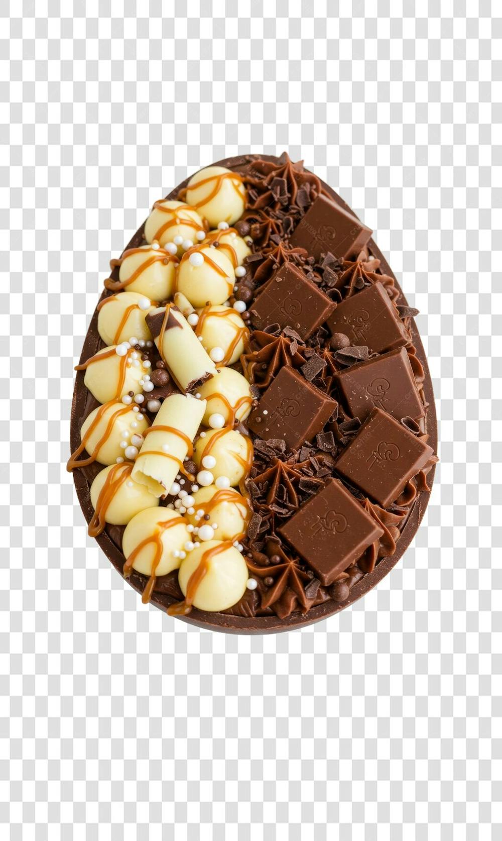 Ovo de Colher Páscoa Chocolate Doce Confeitaria encomenda composição PNG (46)
