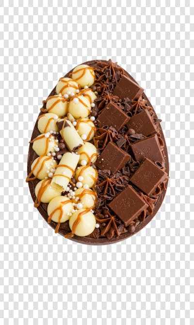 Ovo de Colher Páscoa Chocolate Doce Confeitaria encomenda composição PNG (46)