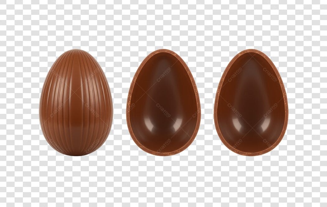 Mockup Ovo de Páscoa Chocolate PNG com fundo transparente