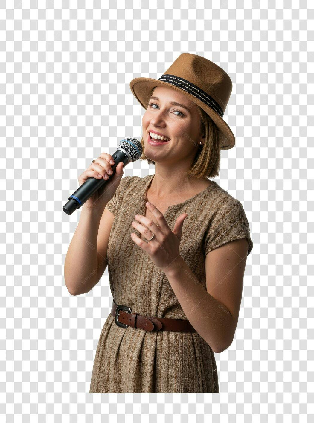 Imagem PNG cantora com fundo transparente
