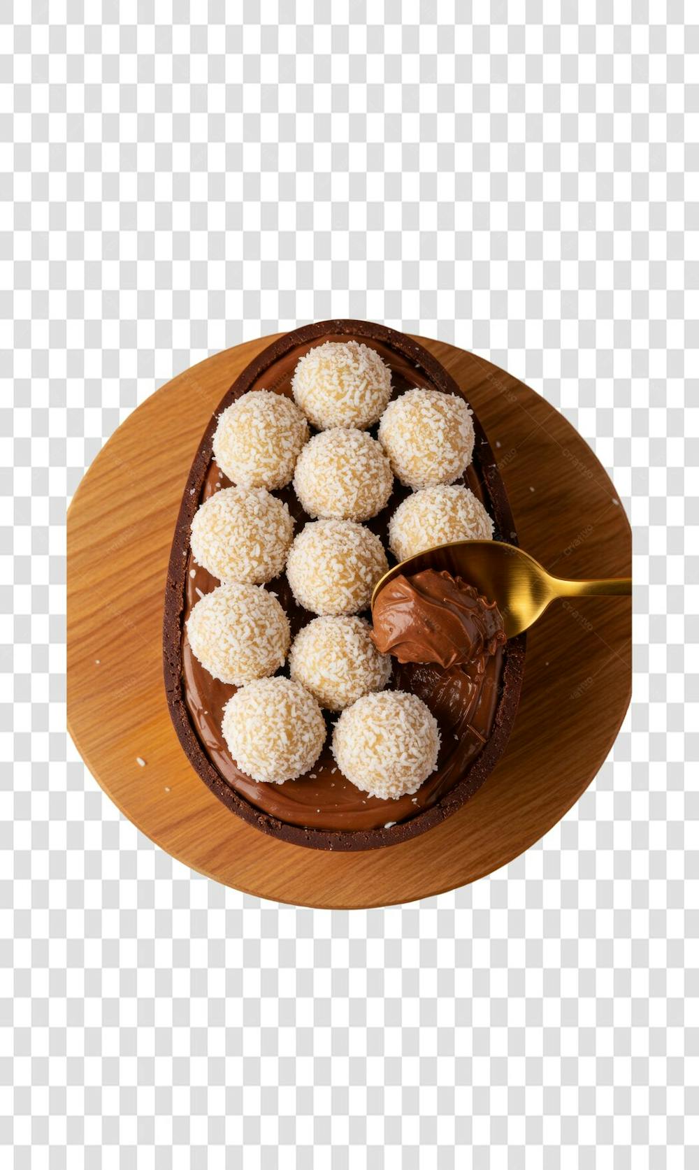 Ovo de Colher Páscoa Chocolate Doce Confeitaria encomenda composição PNG (67)