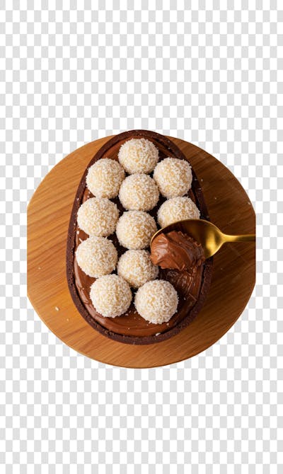 Ovo de Colher Páscoa Chocolate Doce Confeitaria encomenda composição PNG (67)