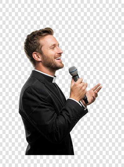 Pastor Gospel Igreja Pastora Culto Mulher Homem Elemento PSD PNG (1)