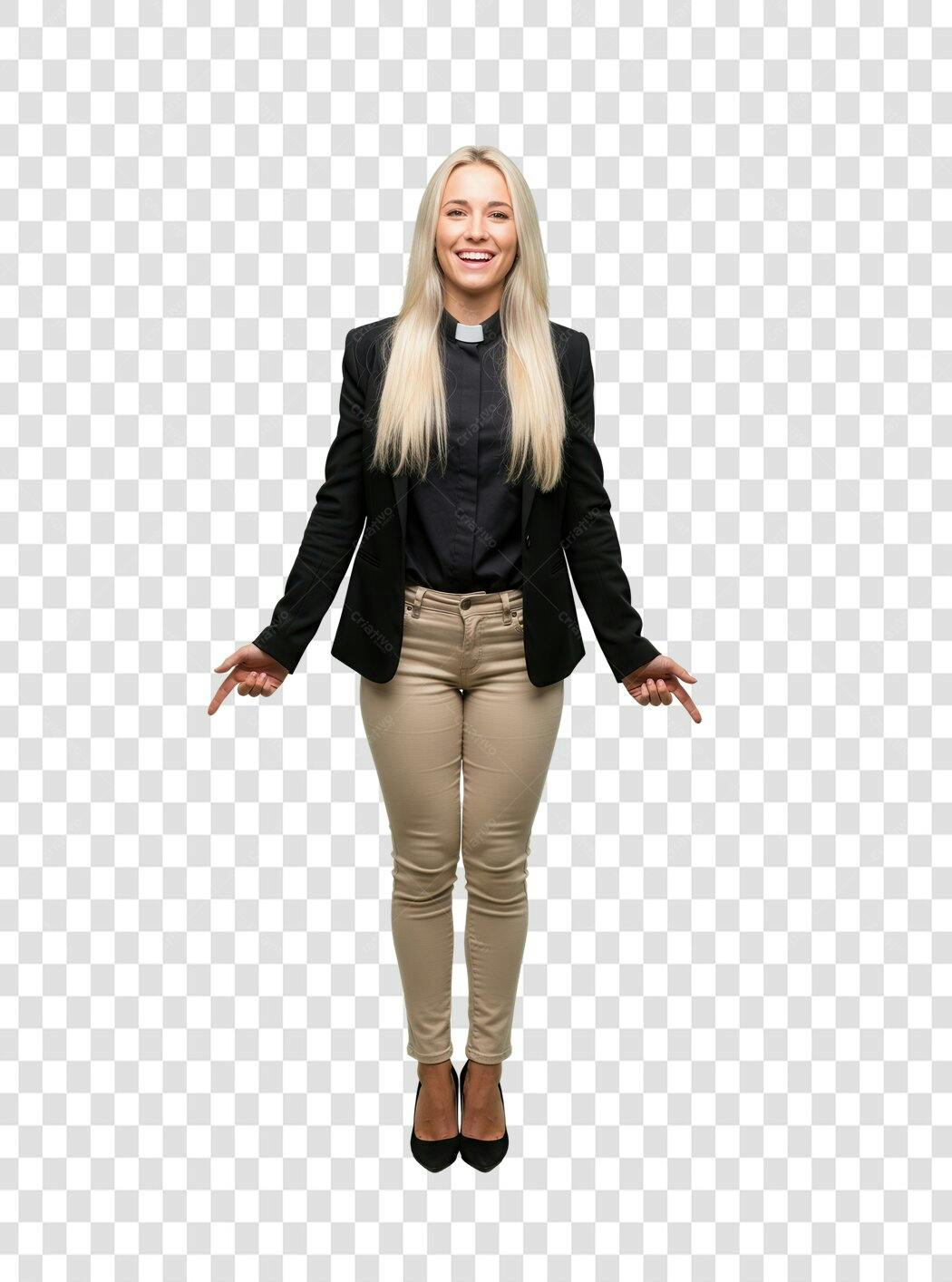 Imagem PNG mulher profissional com fundo transparente