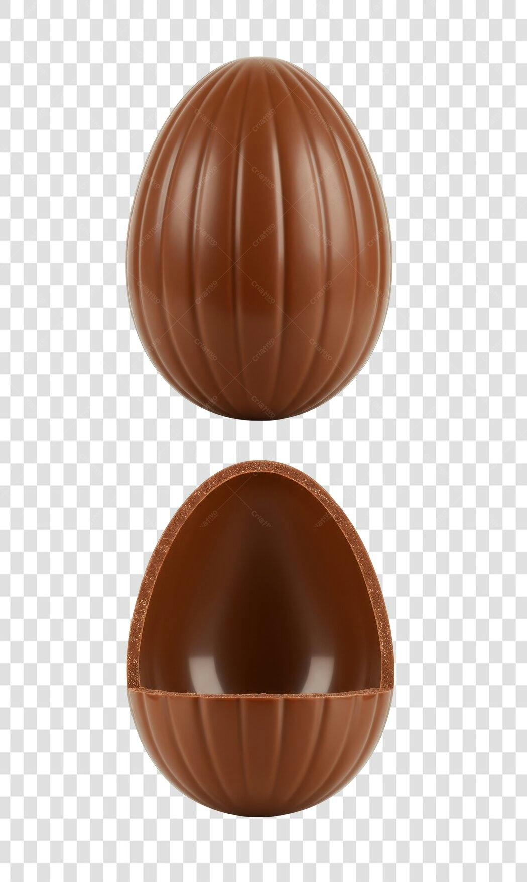 Mockup Ovo de Páscoa Chocolate PNG com fundo transparente