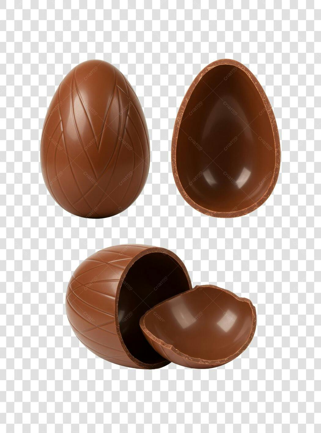 Mockup Ovo de Chocolate Páscoa PNG com fundo transparente
