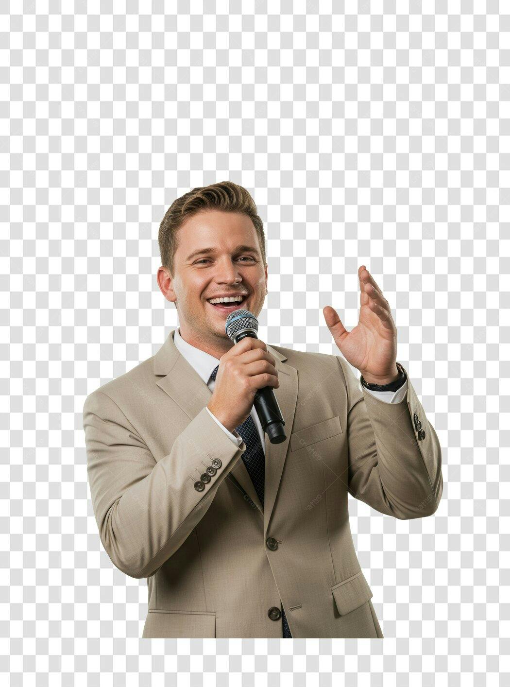 Imagem PNG palestrante homem fundo transparente