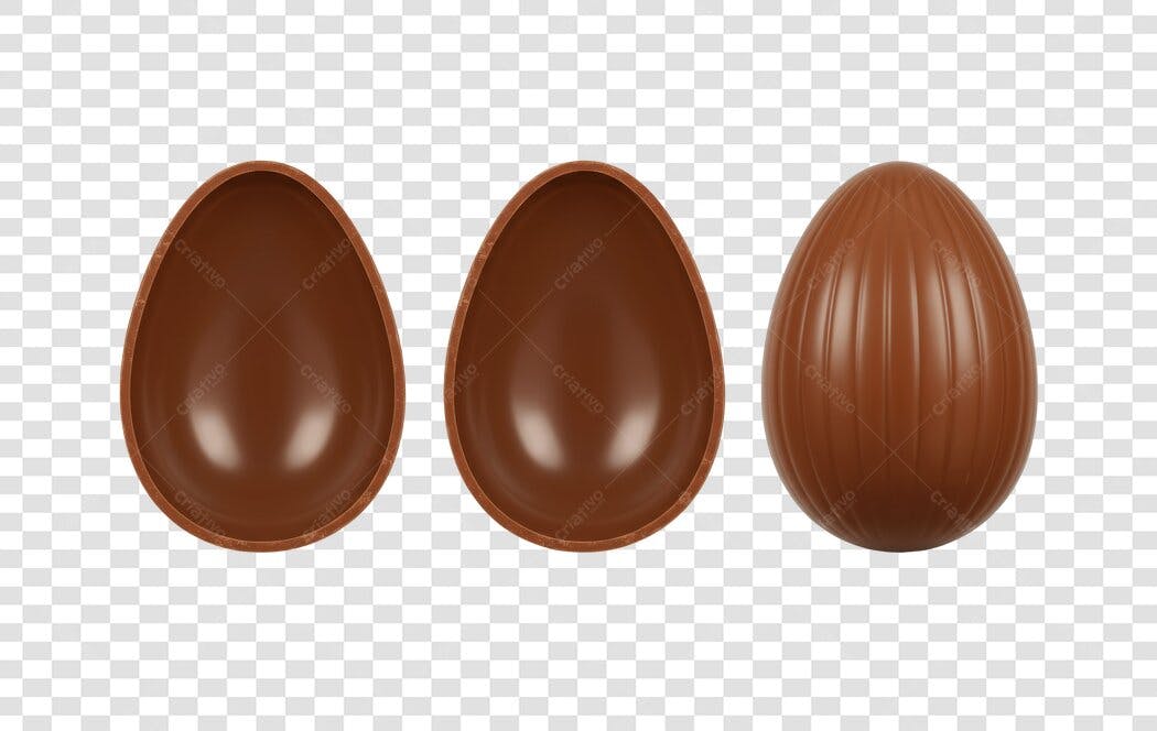 Mockup Ovo de Chocolate Páscoa PNG com fundo transparente