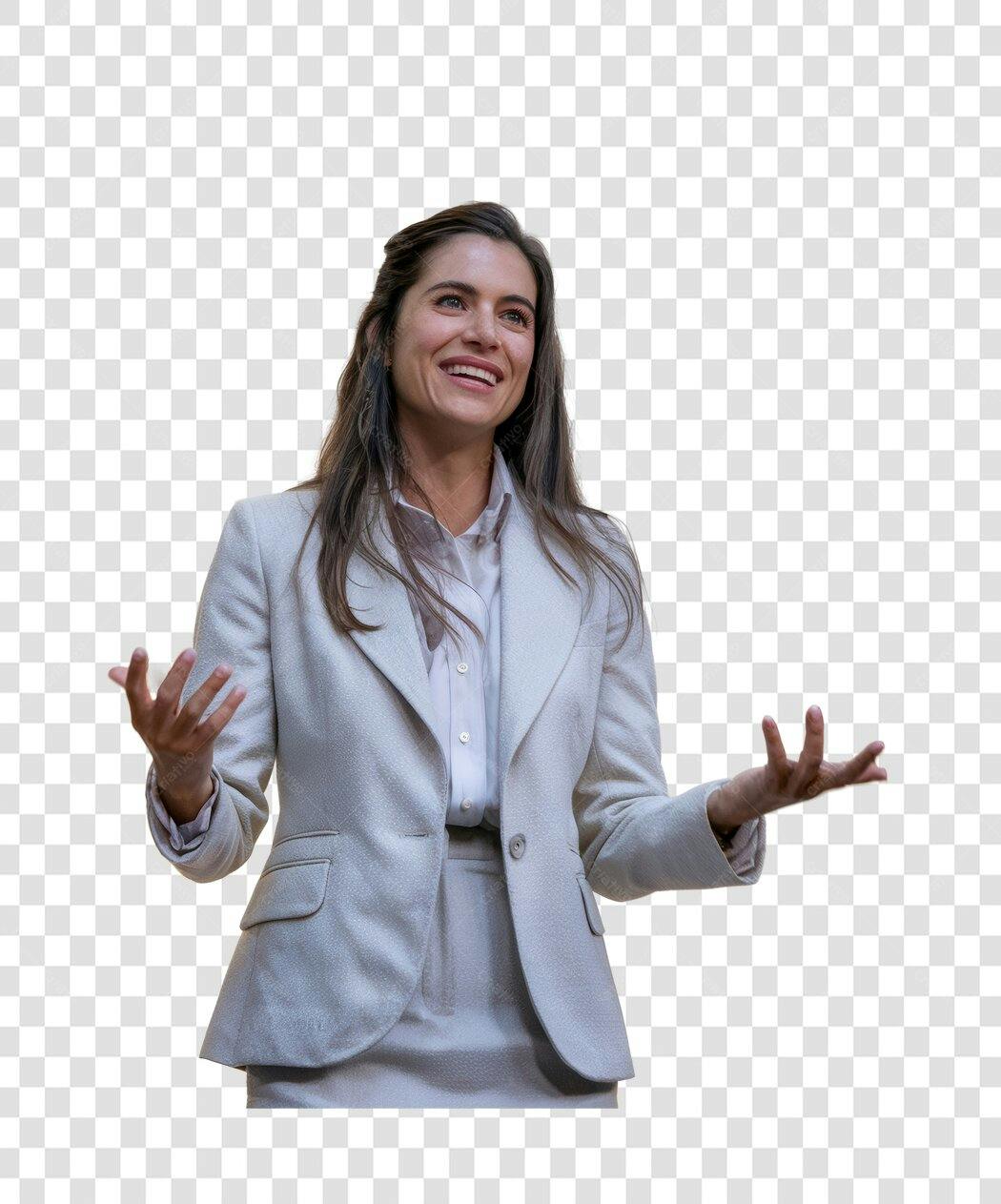 Imagem PNG mulher executiva fundo transparente