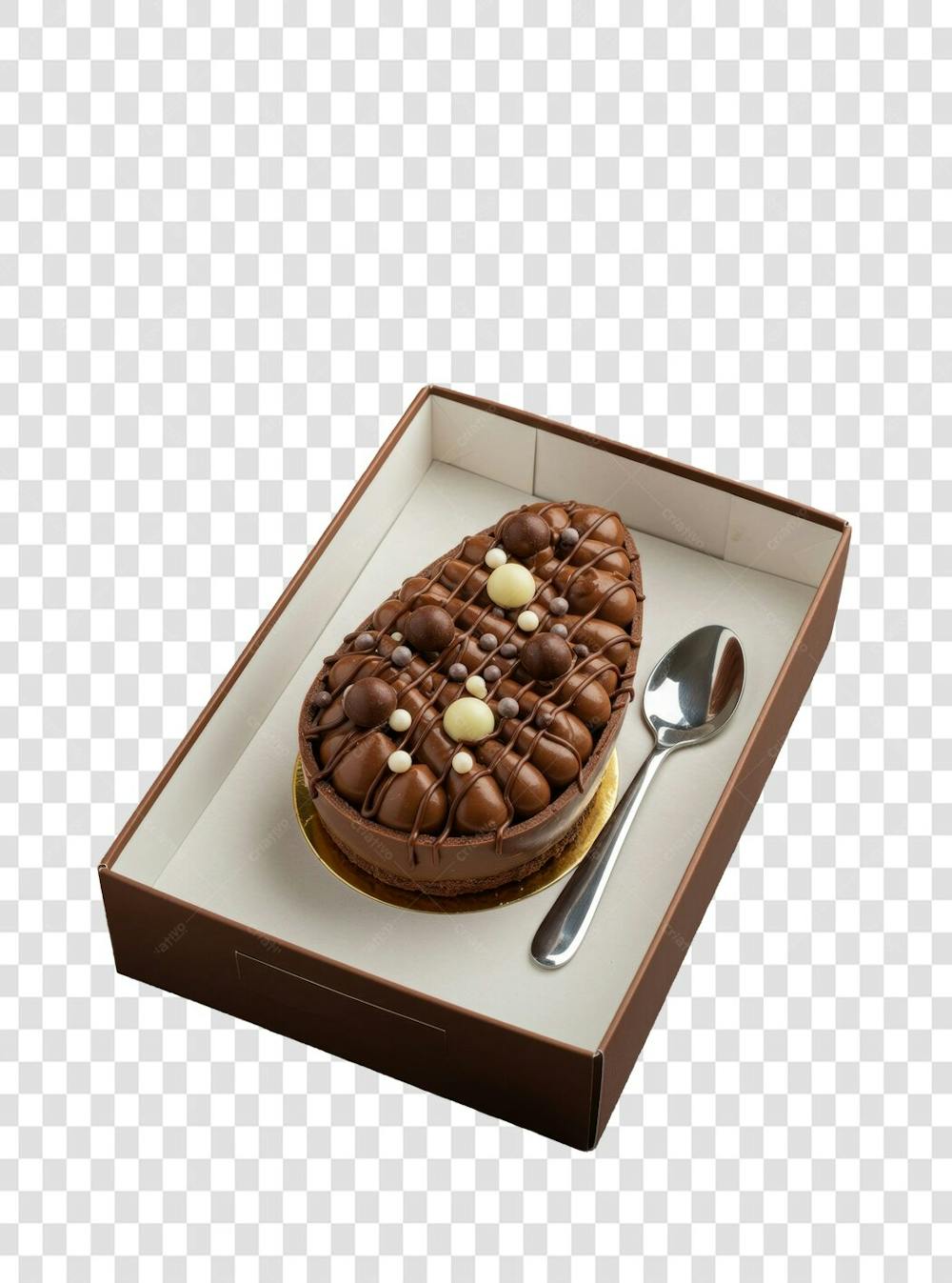 Ovo de Colher Páscoa Chocolate Doce Confeitaria encomenda composição PNG (60)