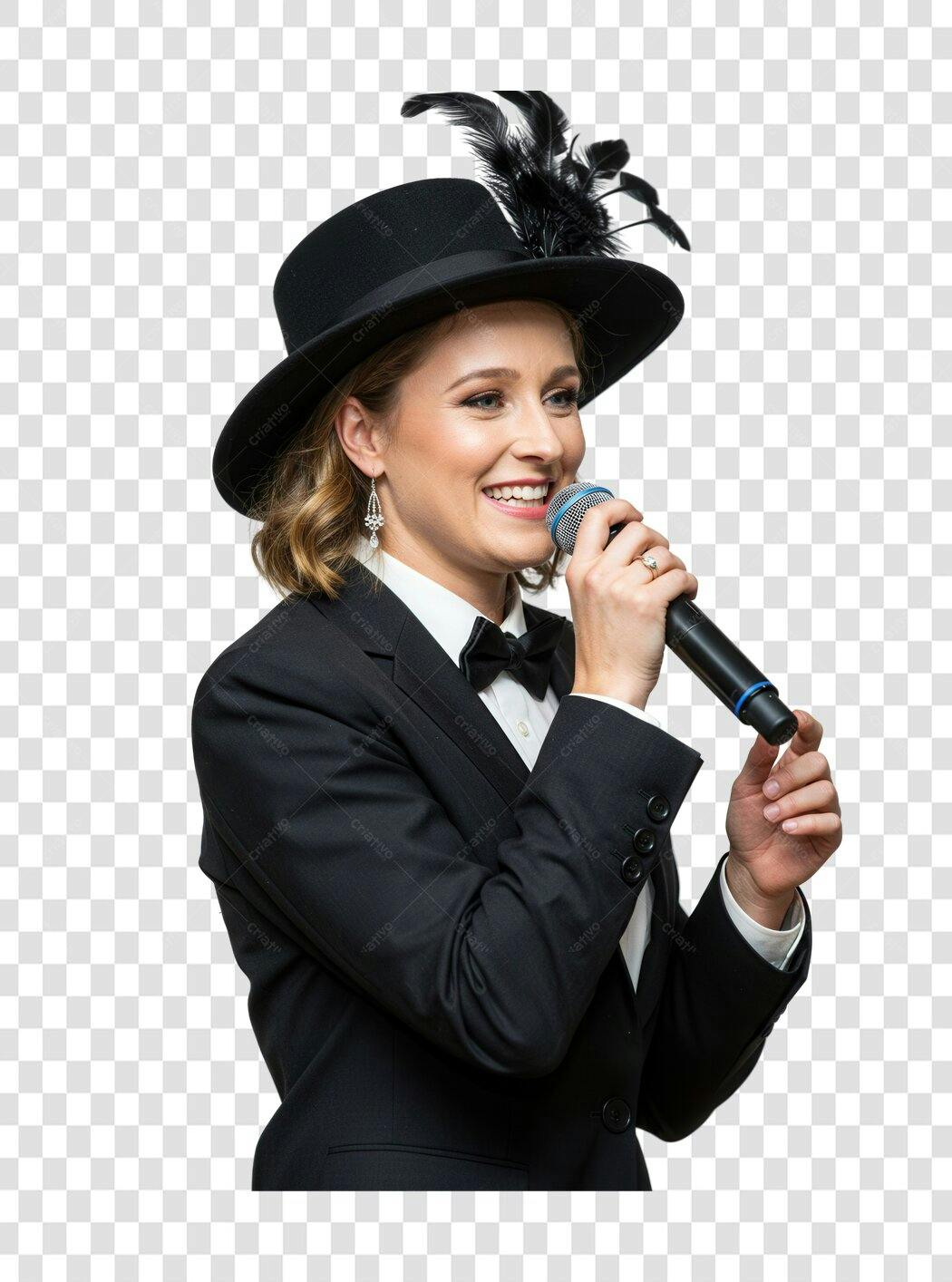 Imagem PNG cantora com fundo transparente