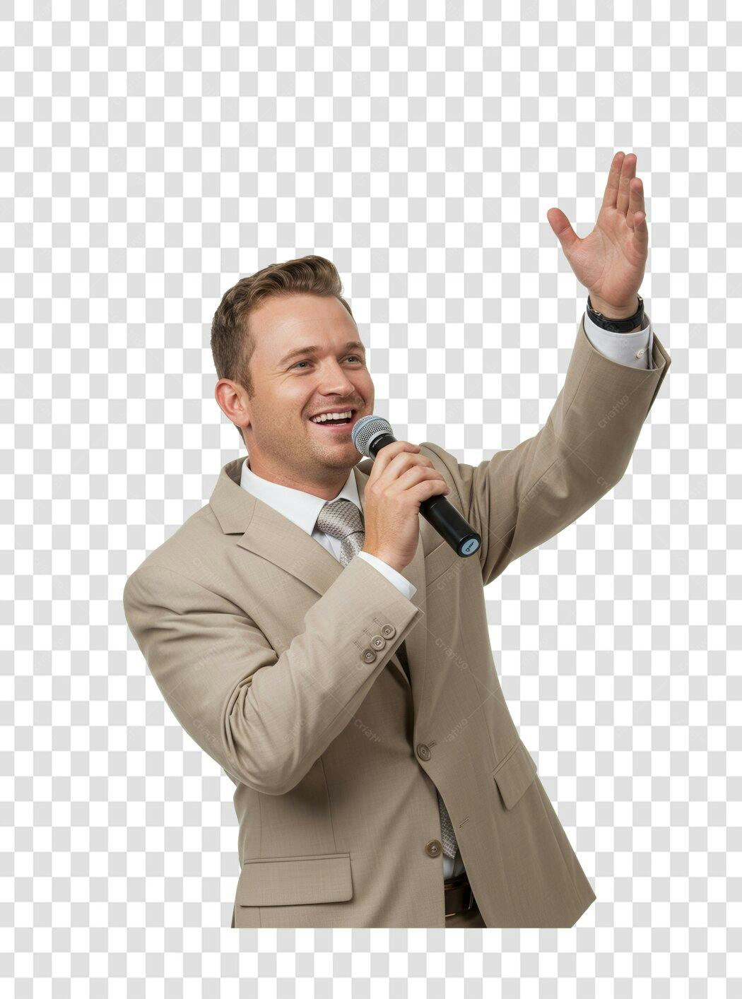 Imagem PNG Homem de Negócios Apresentação com Fundo Transparente