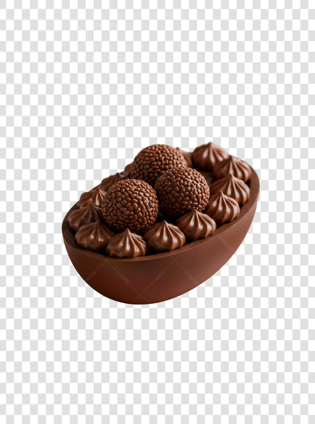 Banner Páscoa Ovo de Chocolate PNG com fundo transparente
