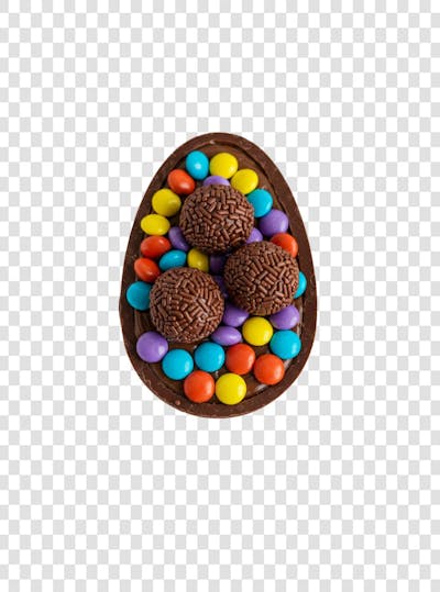 Ovo de Colher Páscoa Chocolate Doce Confeitaria encomenda composição PNG (71)