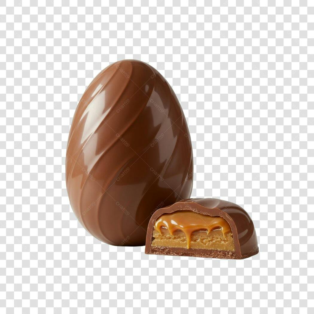 Banner Páscoa Ovo de Chocolate PNG com fundo transparente
