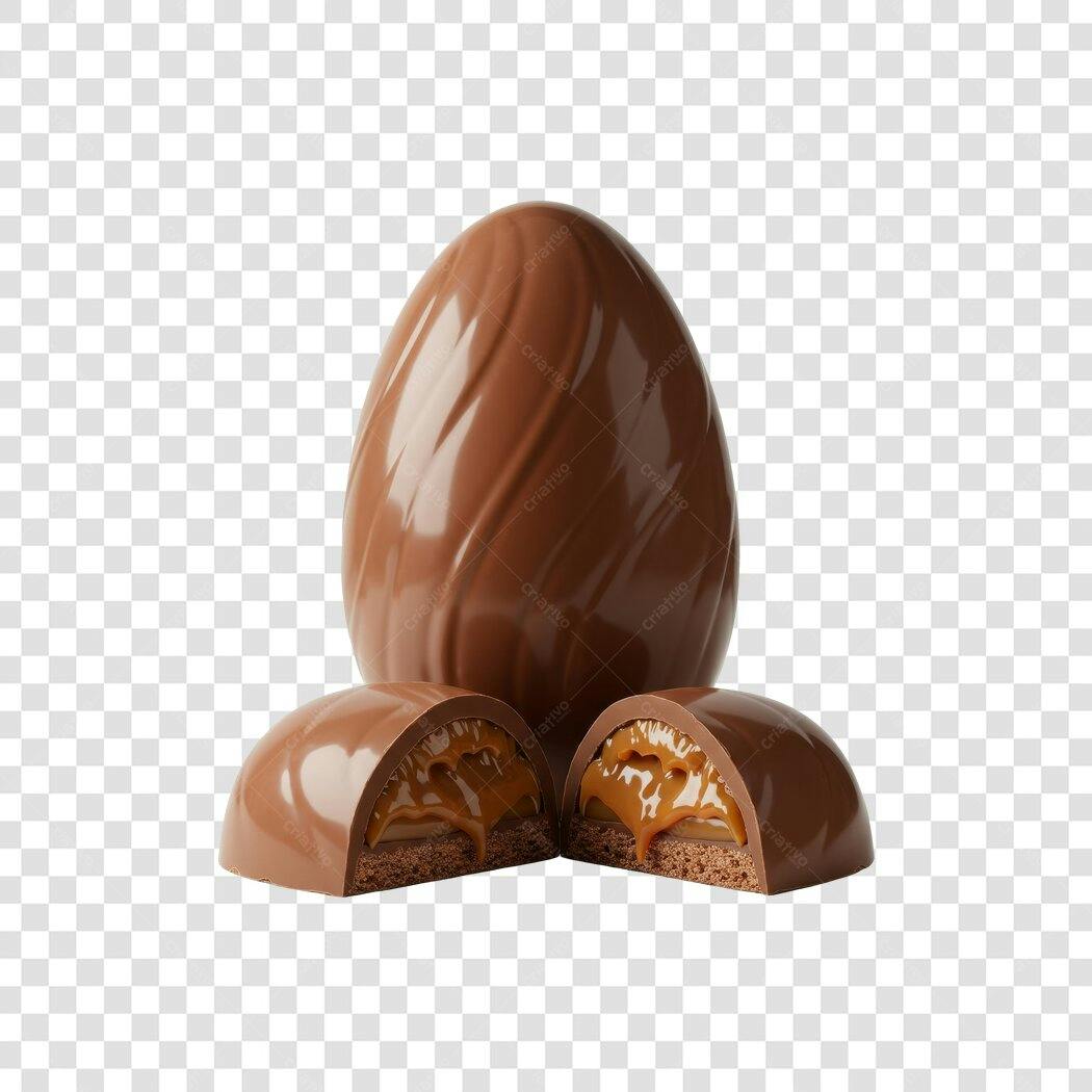 Banner Páscoa Ovo de Chocolate PNG com fundo transparente