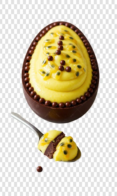 Ovo de Colher Páscoa Chocolate Doce Confeitaria encomenda composição PNG (2)