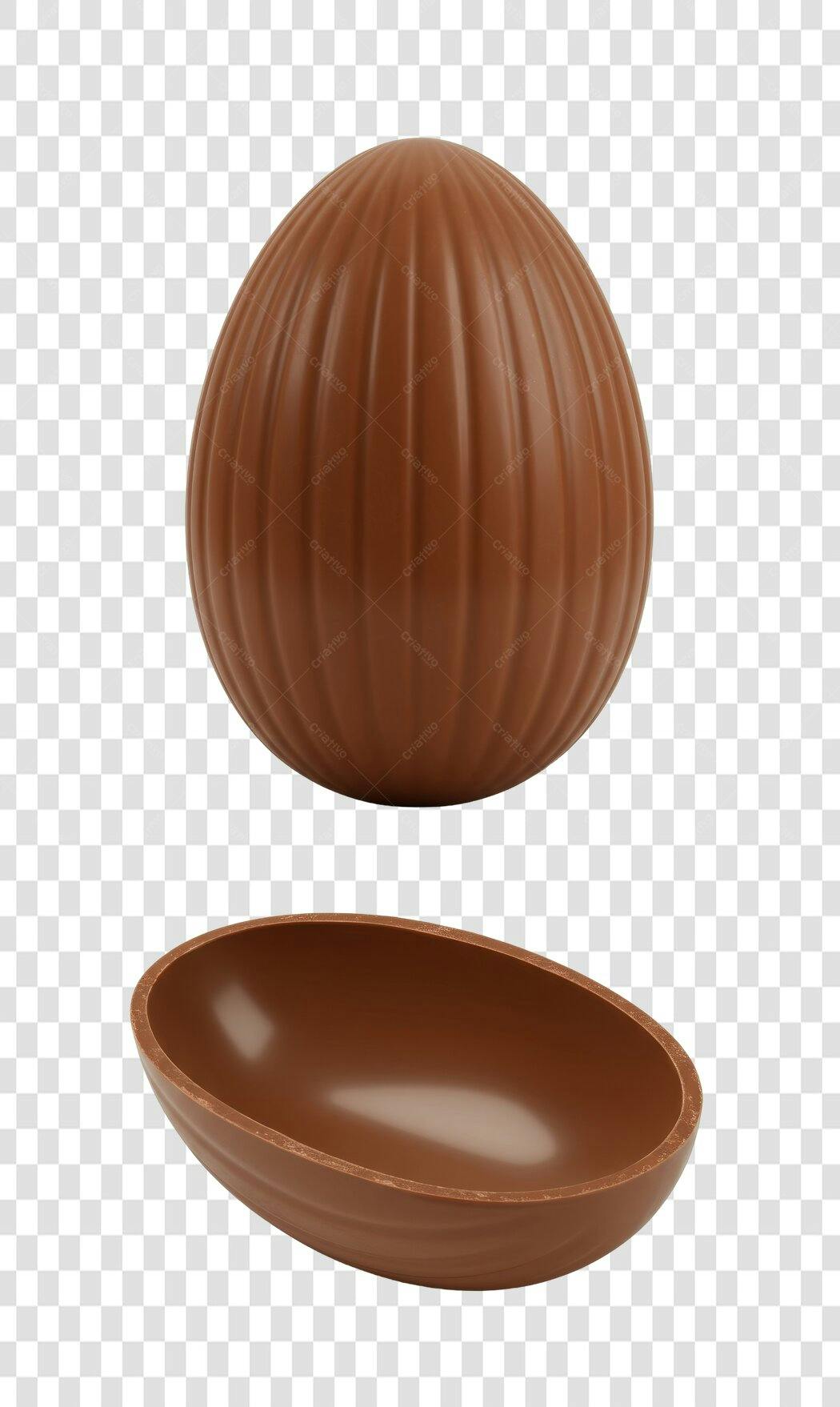 Mockup Ovo de Páscoa Chocolate PNG com fundo transparente