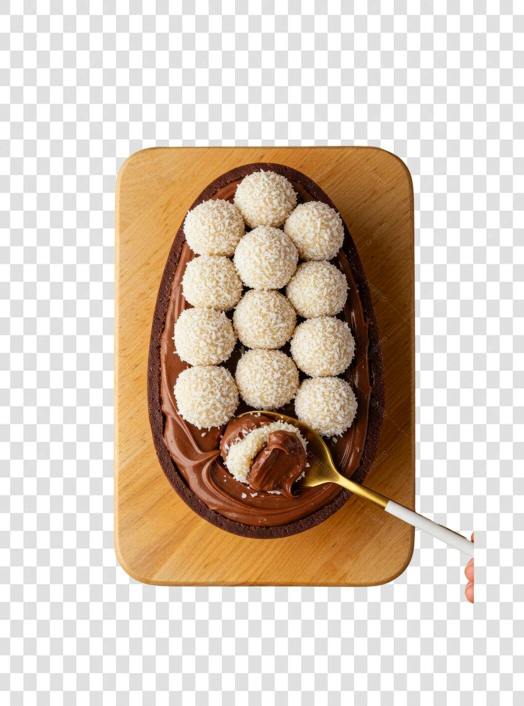 Banner Páscoa Ovo de Colher Brigadeiro PNG com fundo transparente
