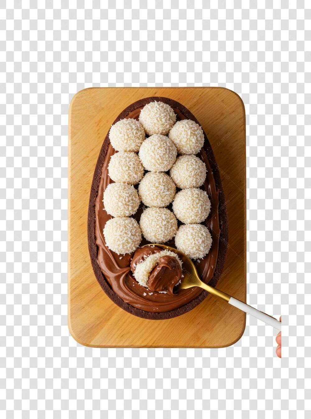 Ovo de Colher Páscoa Chocolate Doce Confeitaria encomenda composição PNG (77)