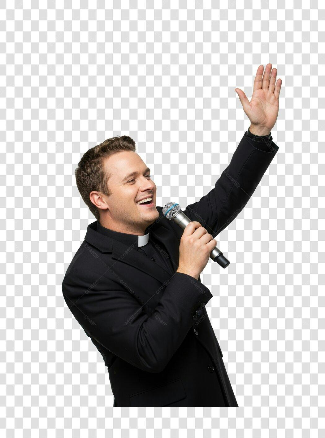 Imagem PNG Padre Cantor com fundo transparente