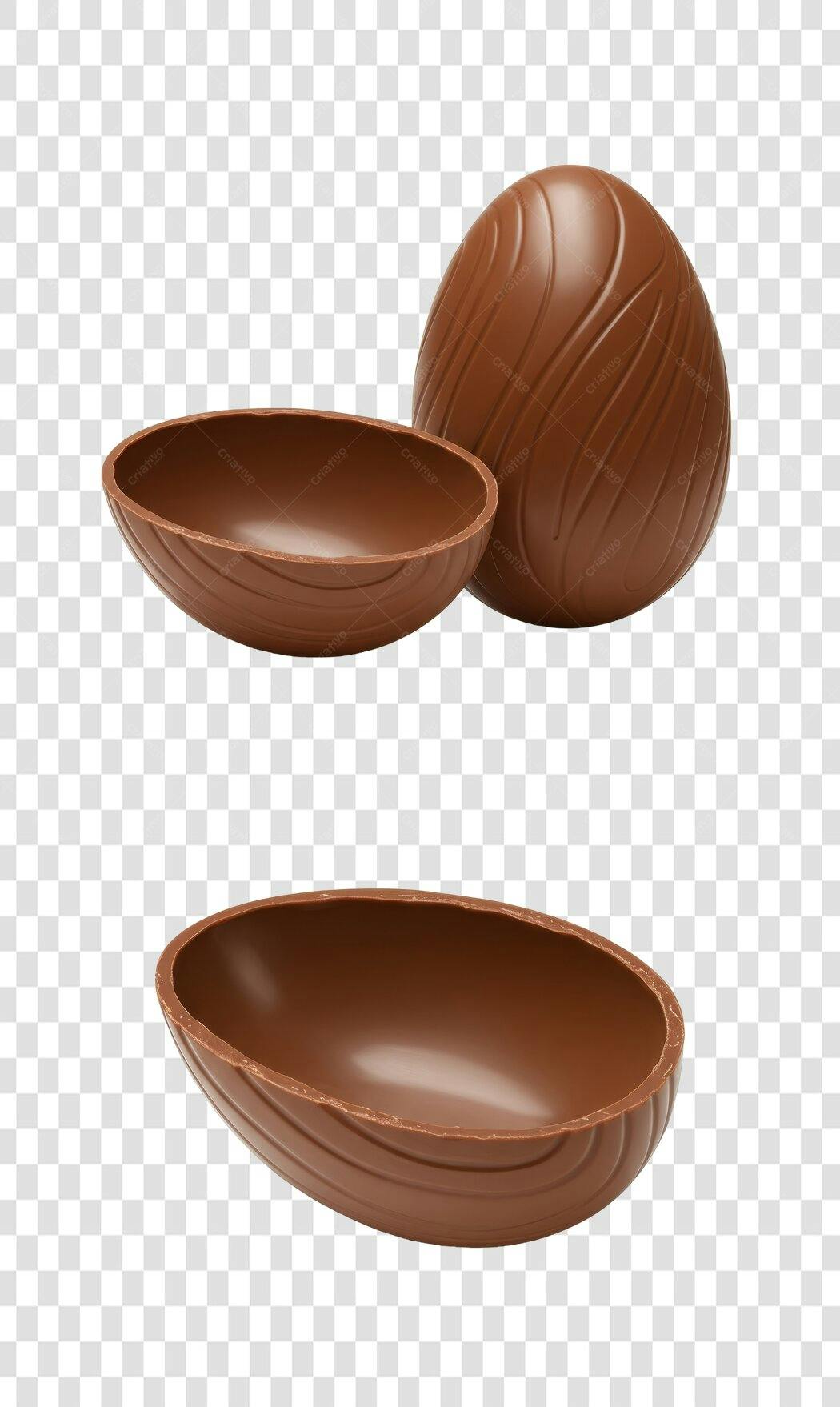 Mockup Ovo de Chocolate Páscoa PNG com fundo transparente
